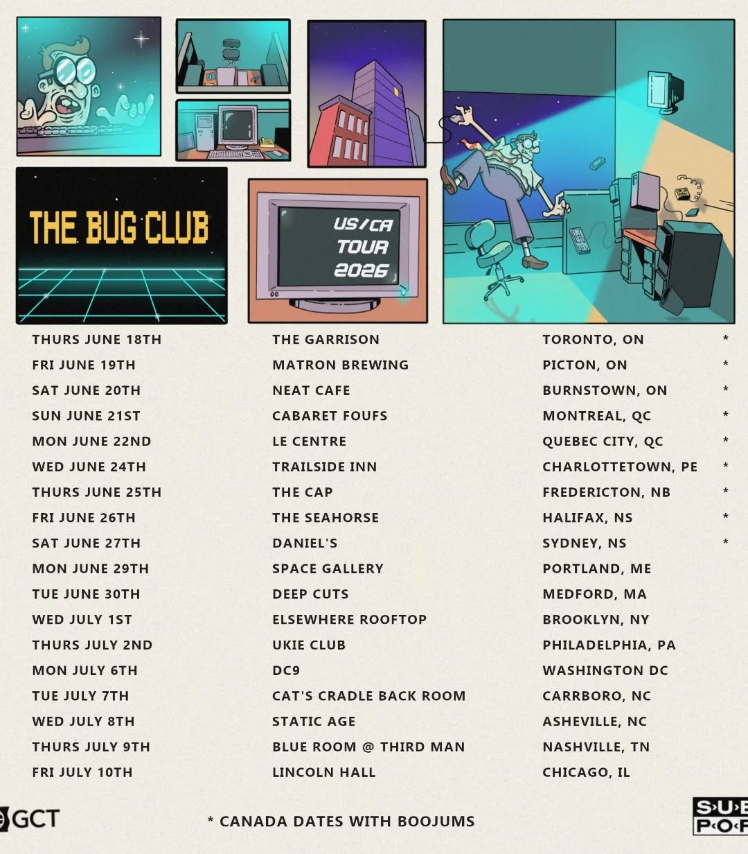 The Bug Club Tour Poster 2026